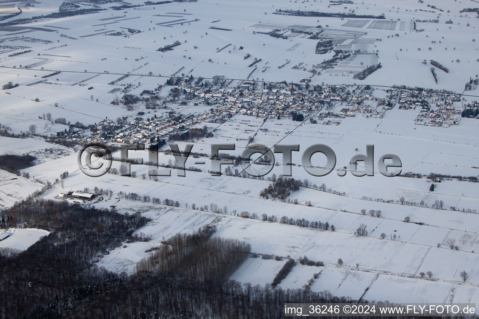 Steinfeld in the state Rhineland-Palatinate, Germany from the drone perspective