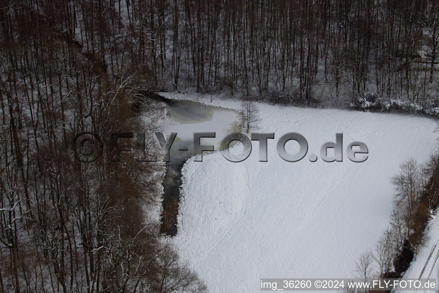 Minfeld in the state Rhineland-Palatinate, Germany seen from a drone