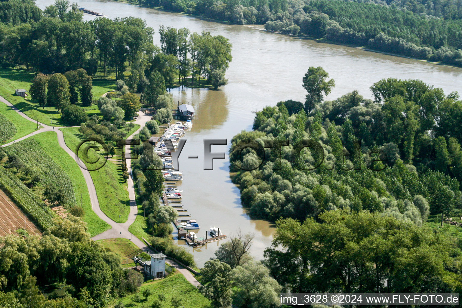 Bird's eye view of Lautermouth in Neuburg in the state Rhineland-Palatinate, Germany