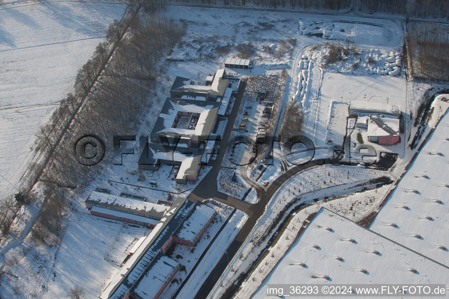 Oblique view of District Minderslachen in Kandel in the state Rhineland-Palatinate, Germany