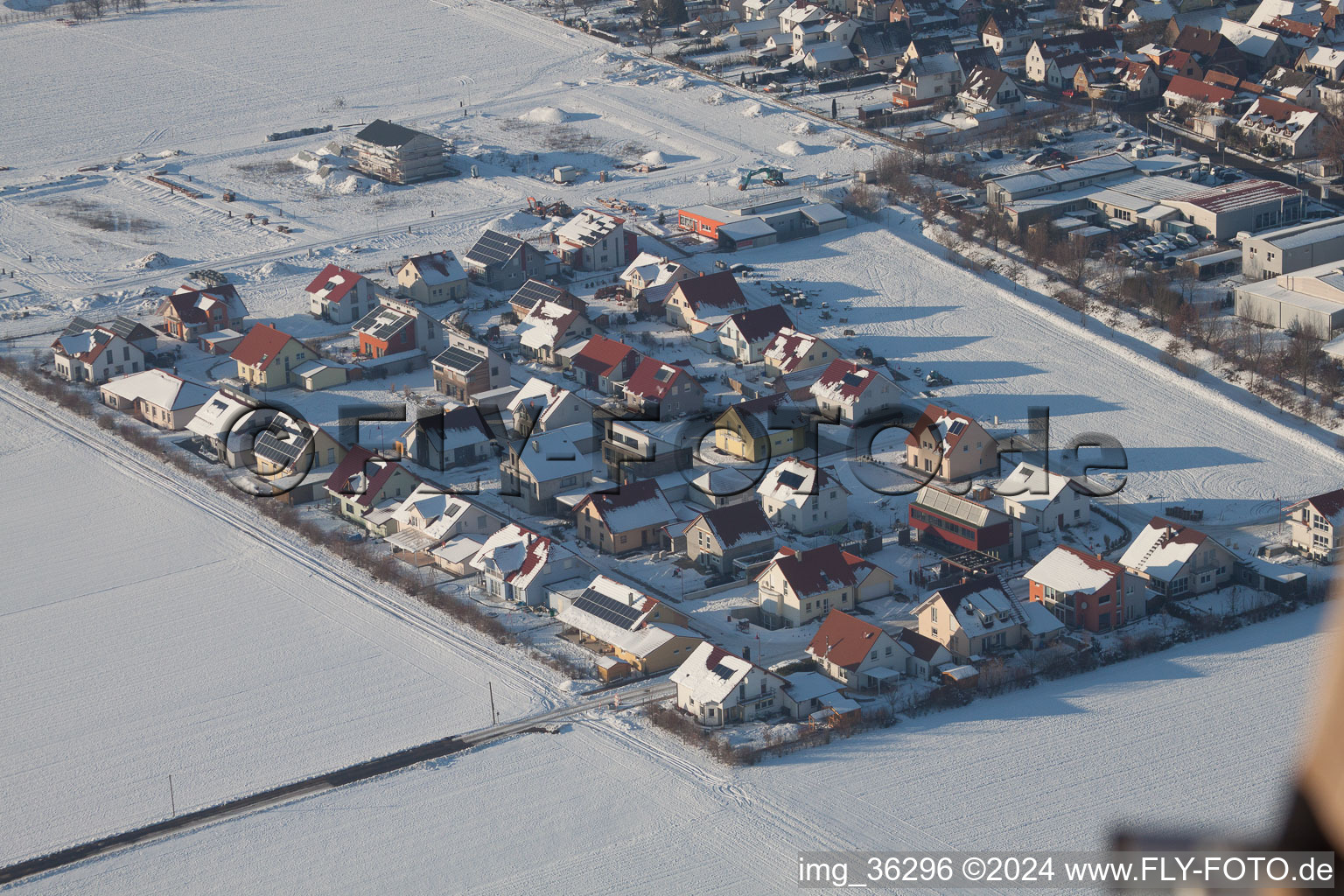 Steinweiler in the state Rhineland-Palatinate, Germany viewn from the air