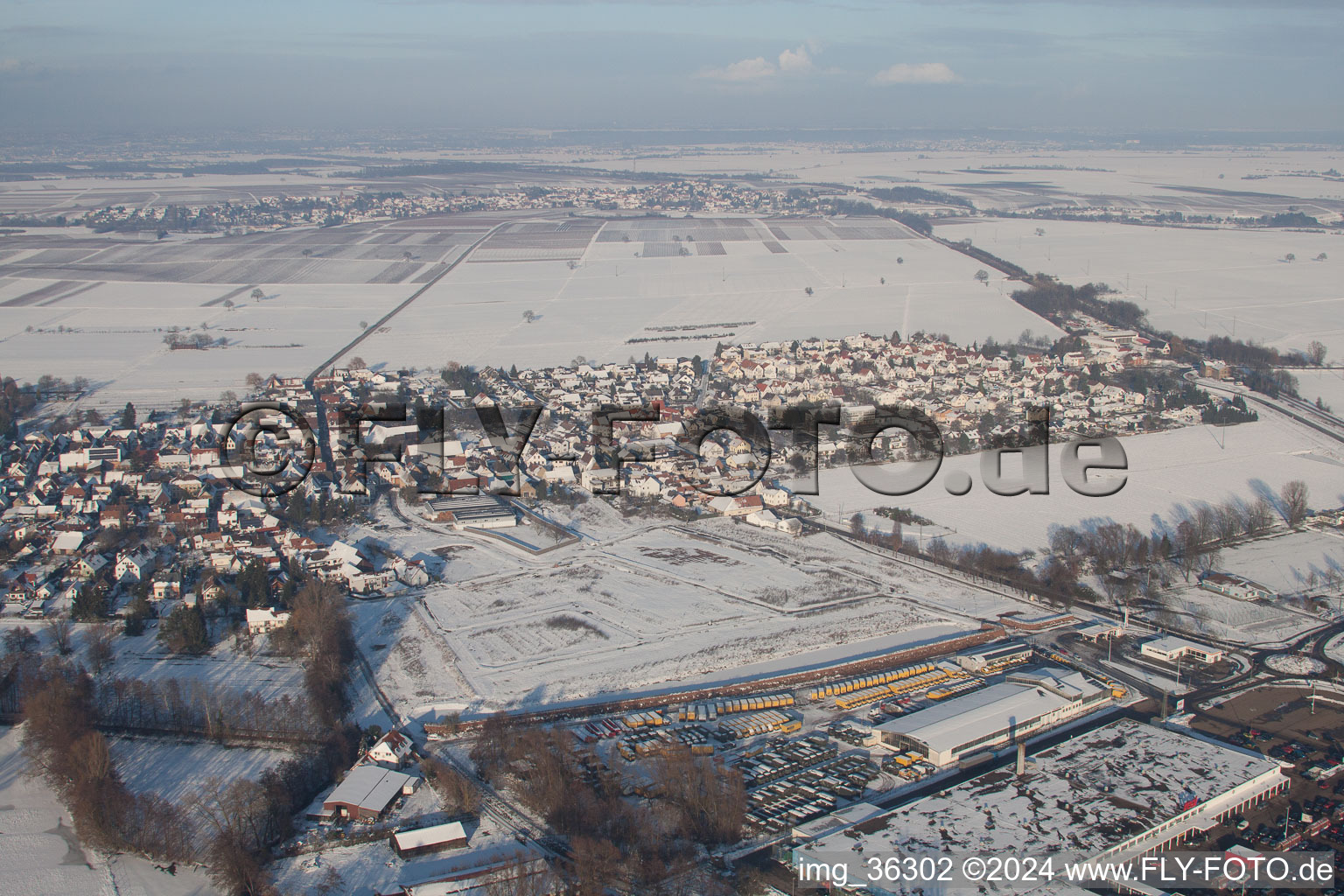 Rohrbach in the state Rhineland-Palatinate, Germany from the drone perspective