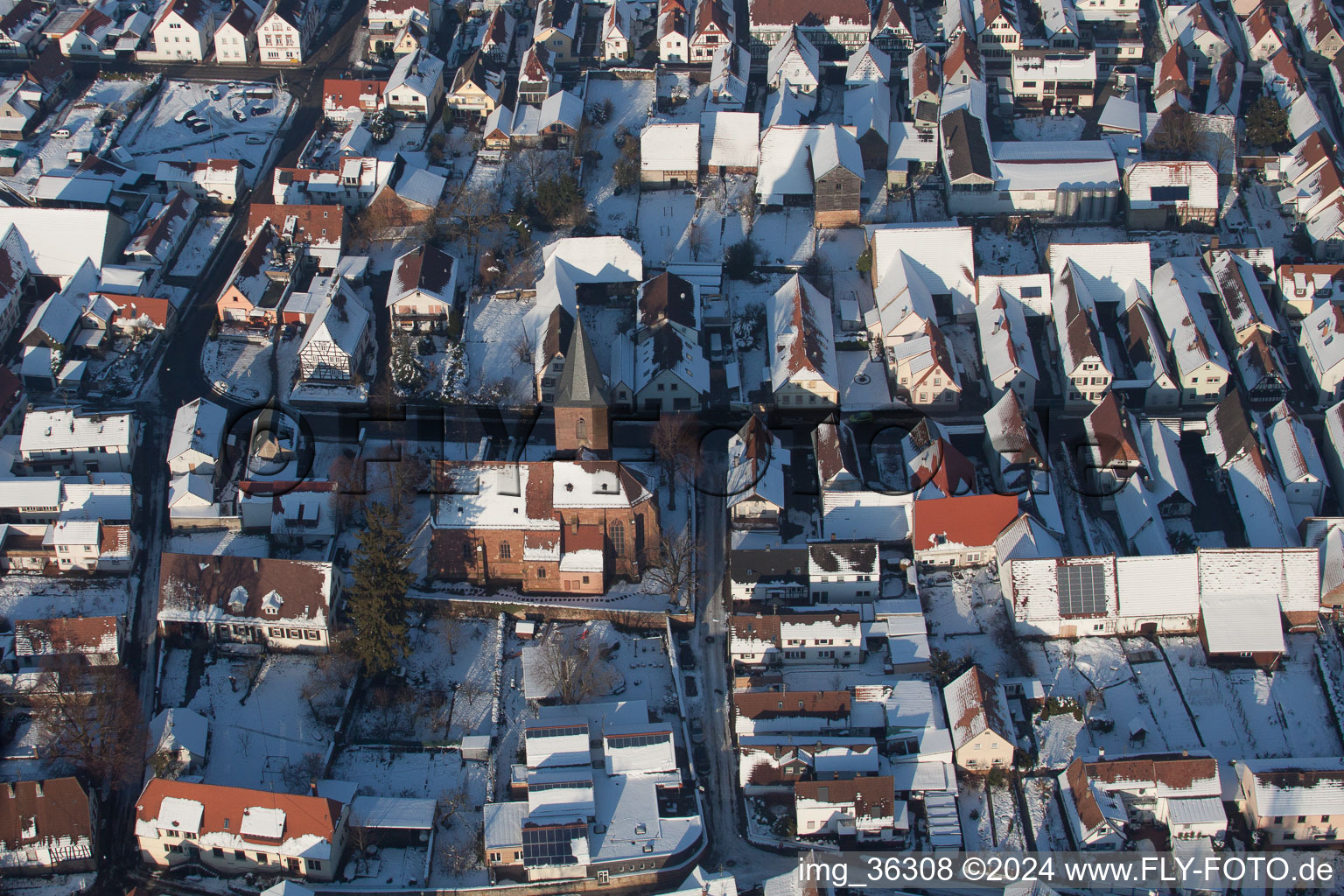 Rohrbach in the state Rhineland-Palatinate, Germany from a drone