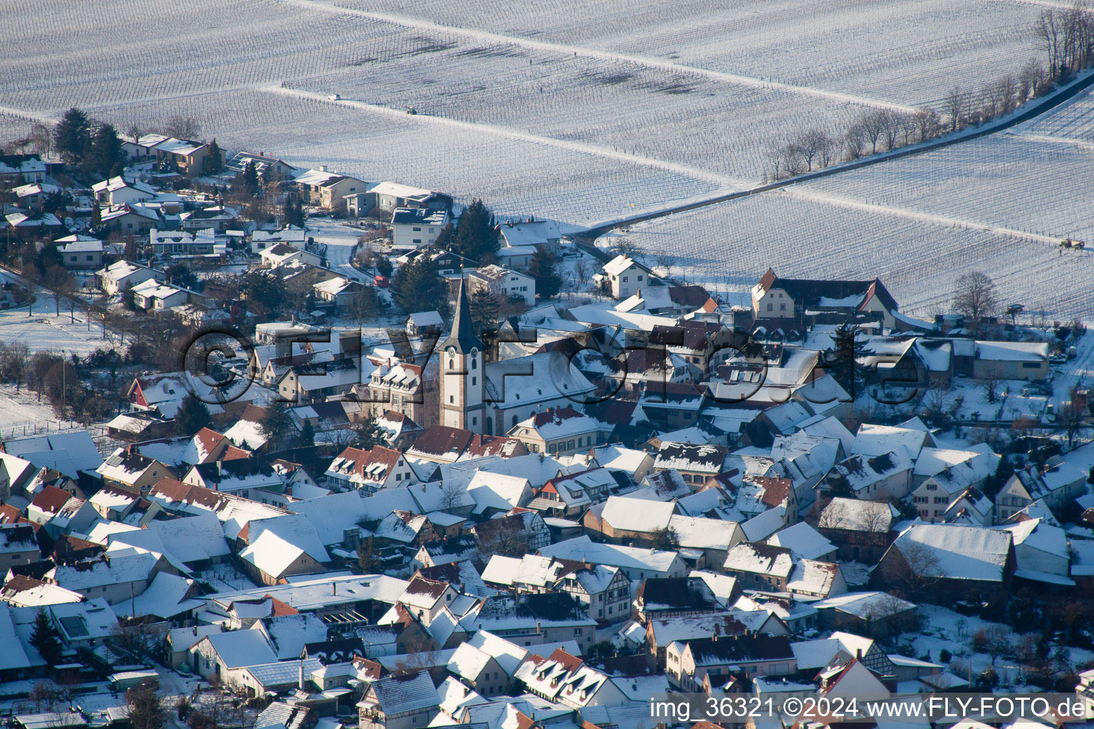 District Mörzheim in Landau in der Pfalz in the state Rhineland-Palatinate, Germany from the plane