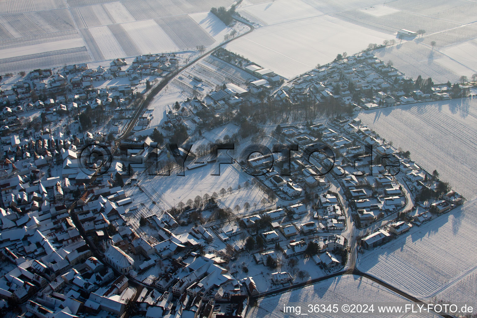 Aerial photograpy of Ilbesheim bei Landau in der Pfalz in the state Rhineland-Palatinate, Germany