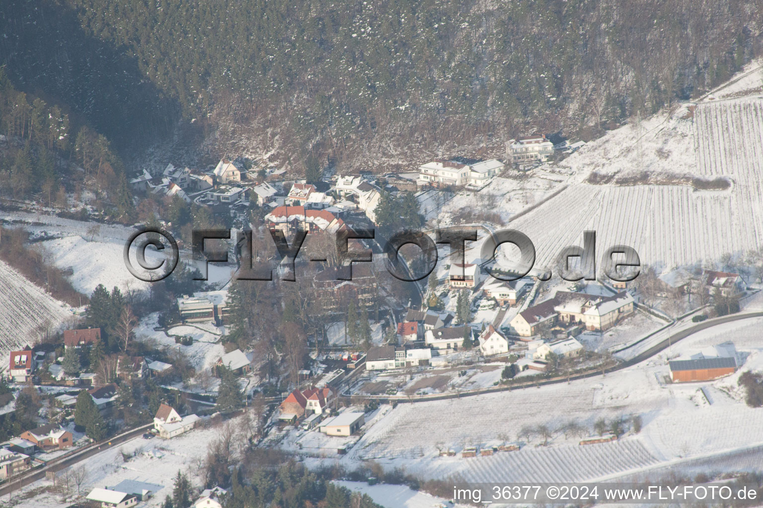 Albersweiler in the state Rhineland-Palatinate, Germany out of the air