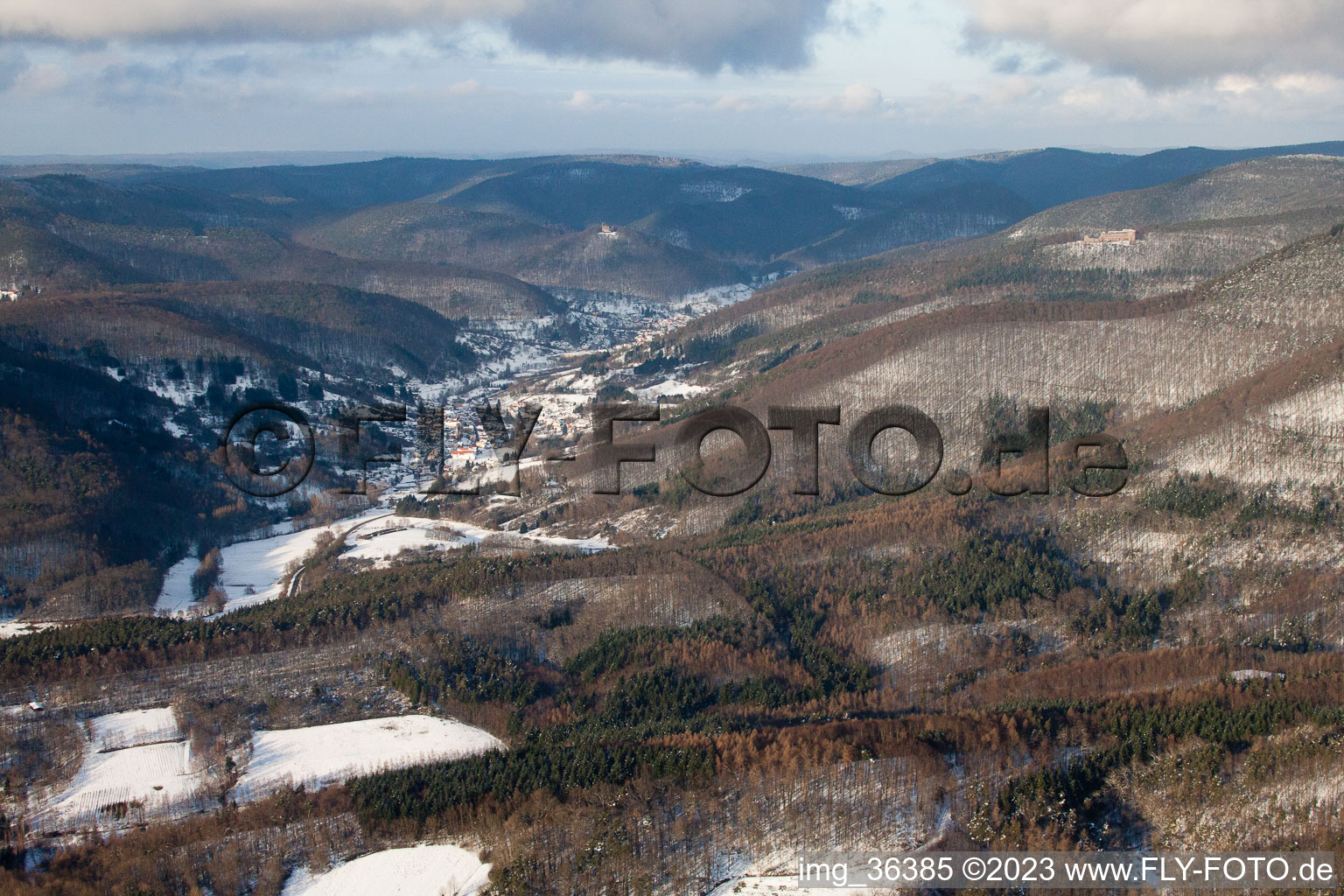 Dernbach in the state Rhineland-Palatinate, Germany viewn from the air