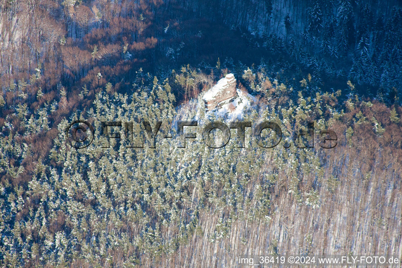 Drone recording of Waldrohrbach in the state Rhineland-Palatinate, Germany