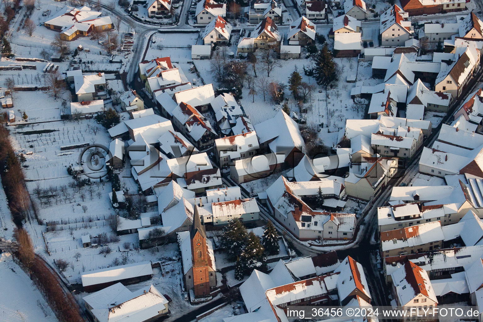 District Kapellen in Kapellen-Drusweiler in the state Rhineland-Palatinate, Germany out of the air