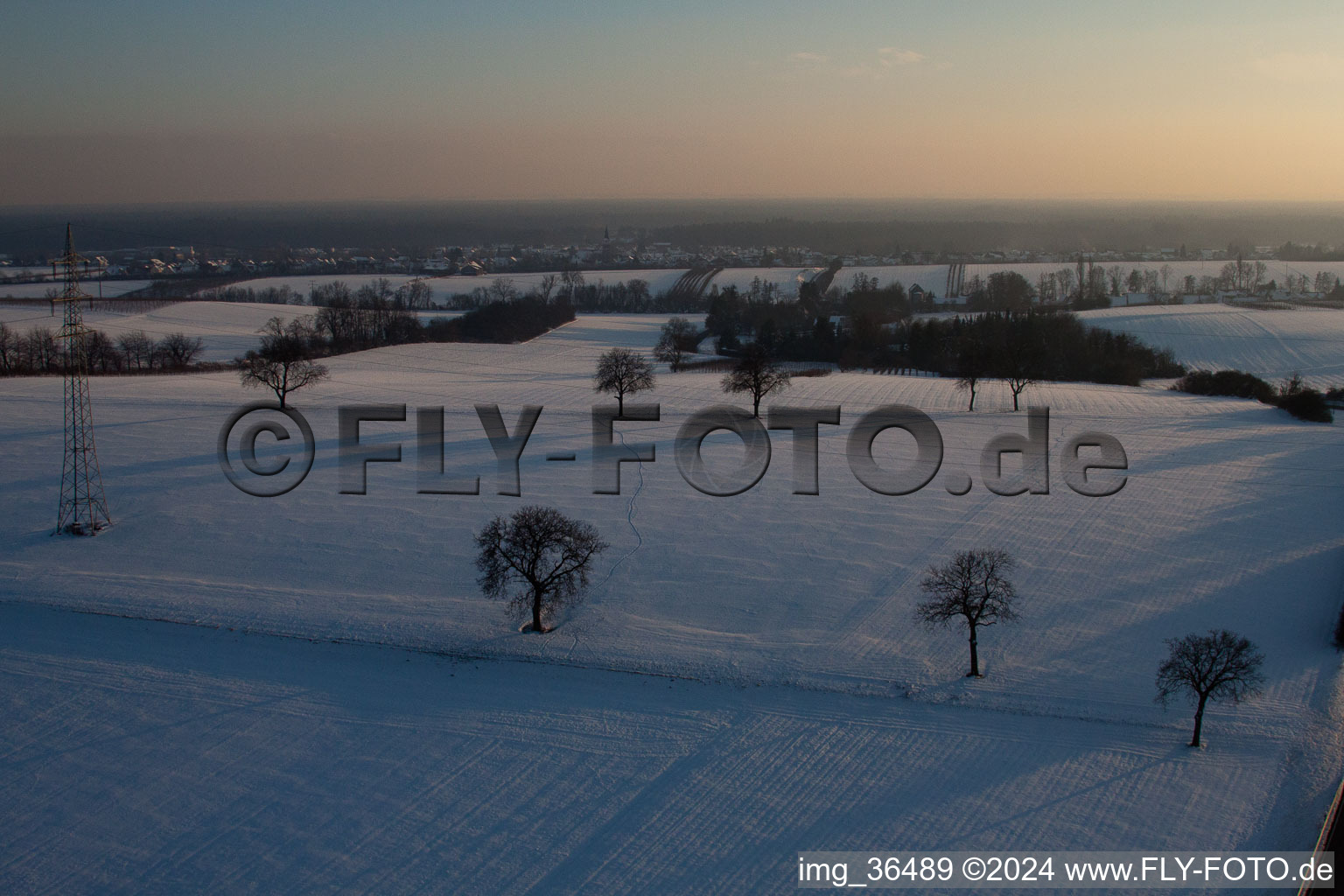 Drone recording of Dierbach in the state Rhineland-Palatinate, Germany