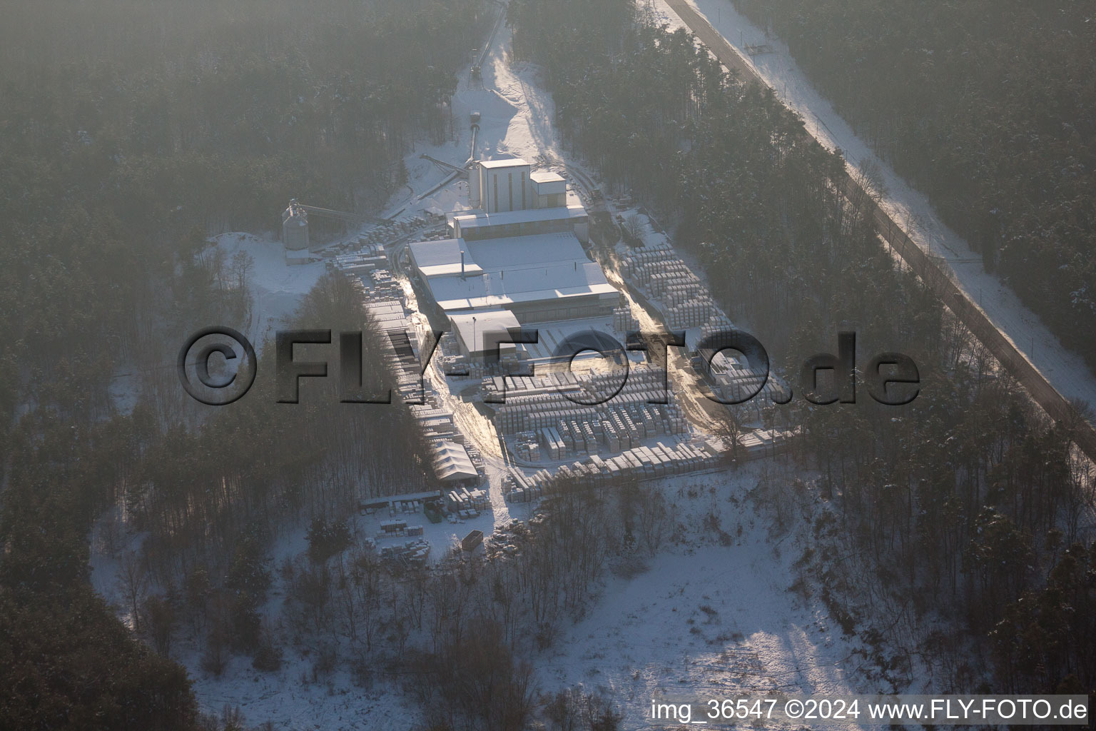 Concrete blockwork in Neuburg in the state Rhineland-Palatinate, Germany