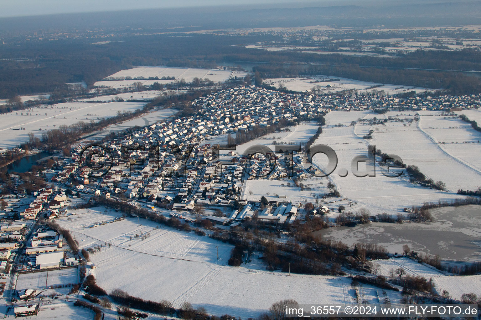 Neuburg in the state Rhineland-Palatinate, Germany out of the air