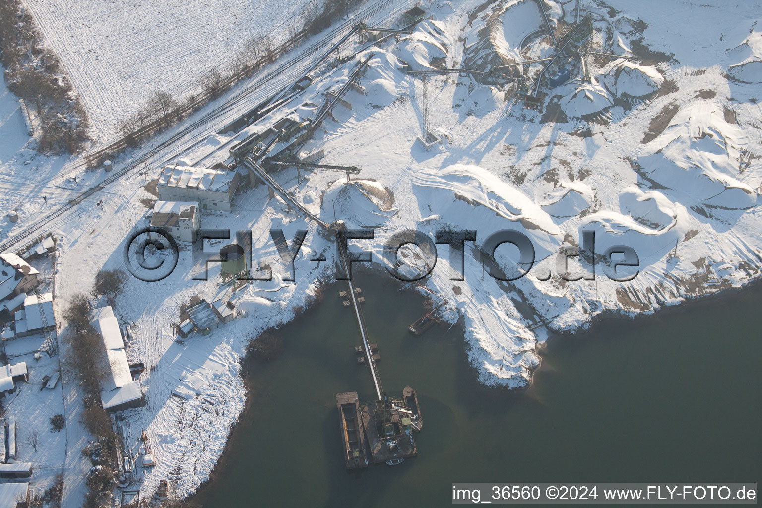 Aerial view of District Neuburg in Neuburg am Rhein in the state Rhineland-Palatinate, Germany