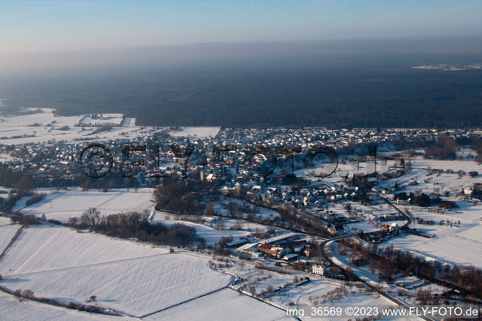 Berg in the state Rhineland-Palatinate, Germany out of the air