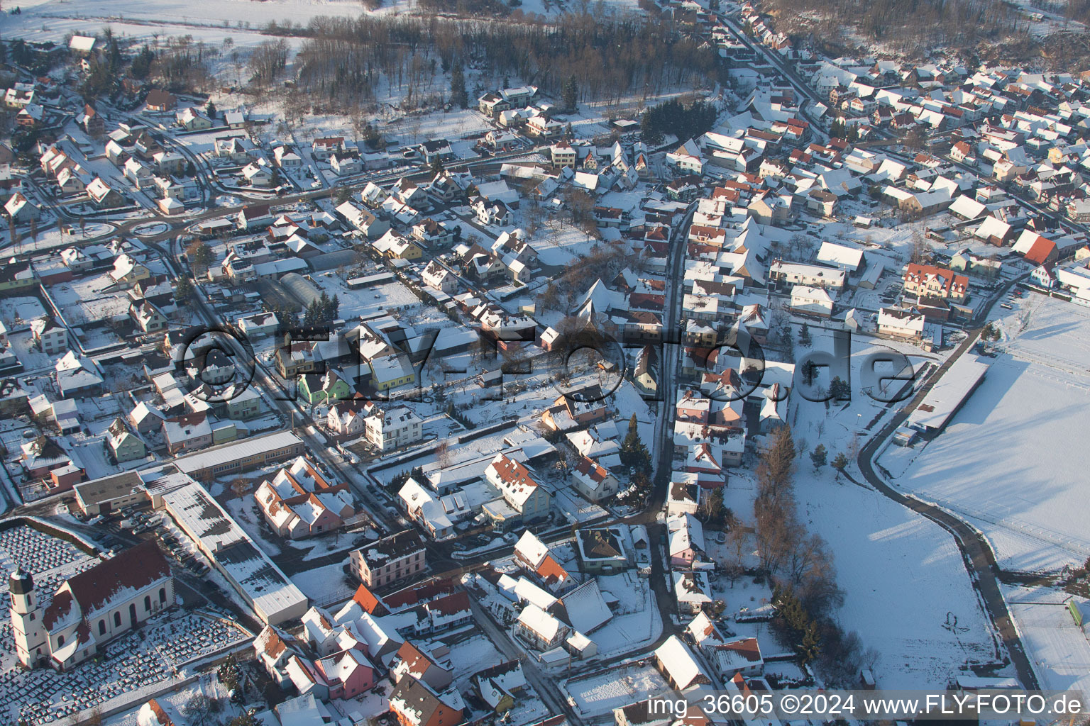 Mothern in the state Bas-Rhin, France out of the air