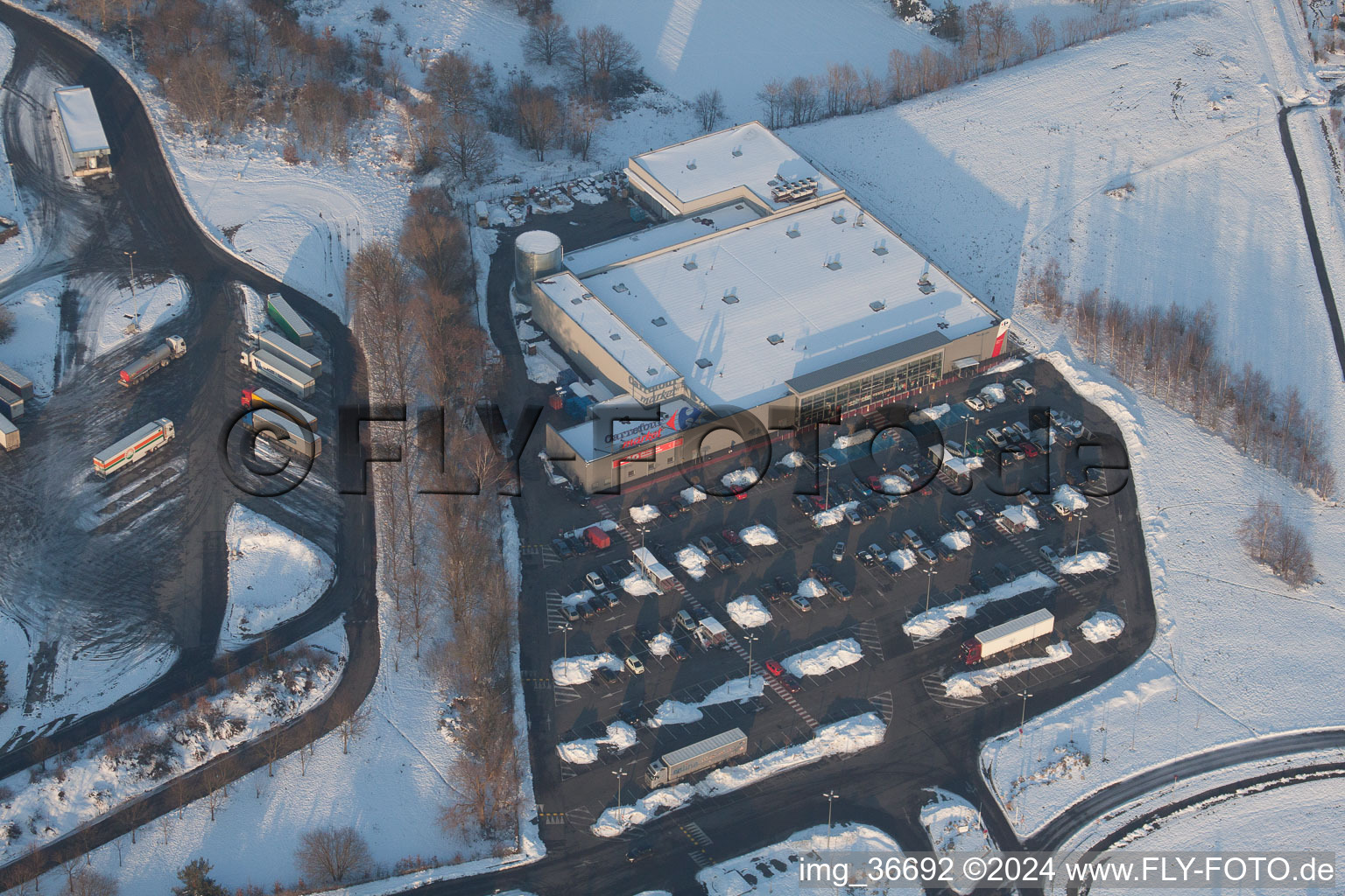 Carrefour in Lauterbourg in the state Bas-Rhin, France