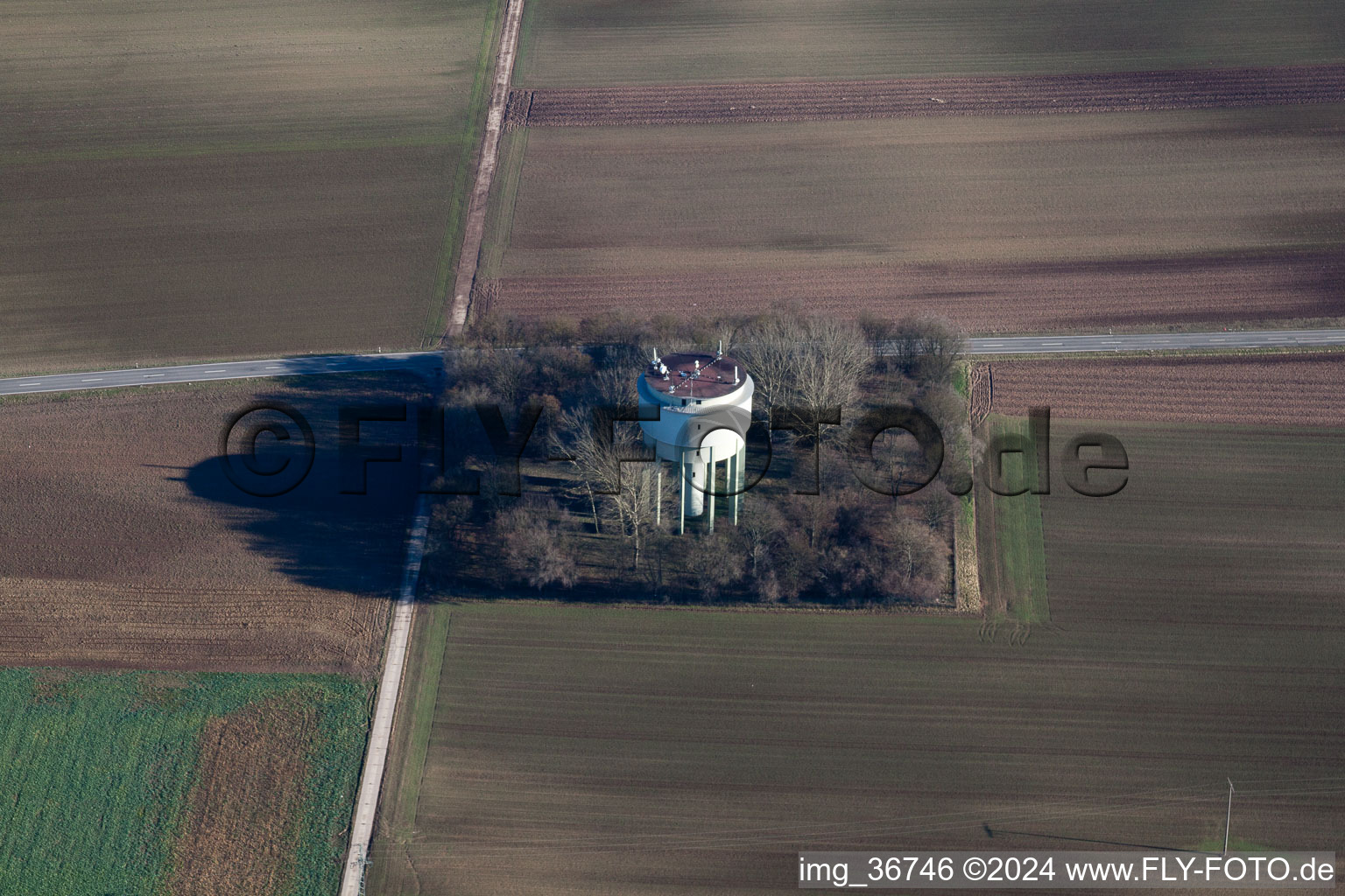 Water tower in Bellheim in the state Rhineland-Palatinate, Germany