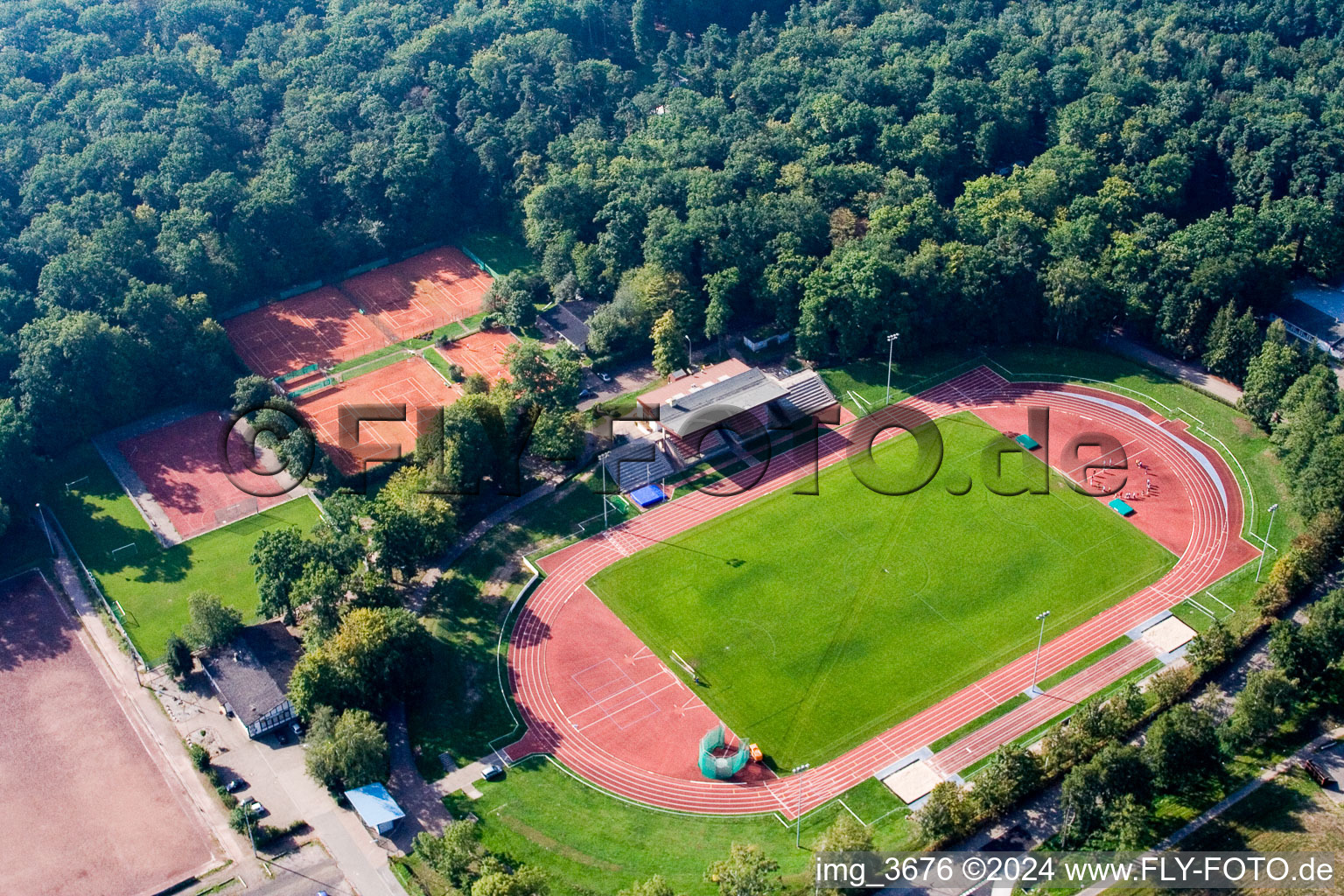 Ensemble of sports grounds Bienwaldstadion and Tennisclub in Kandel in the state Rhineland-Palatinate