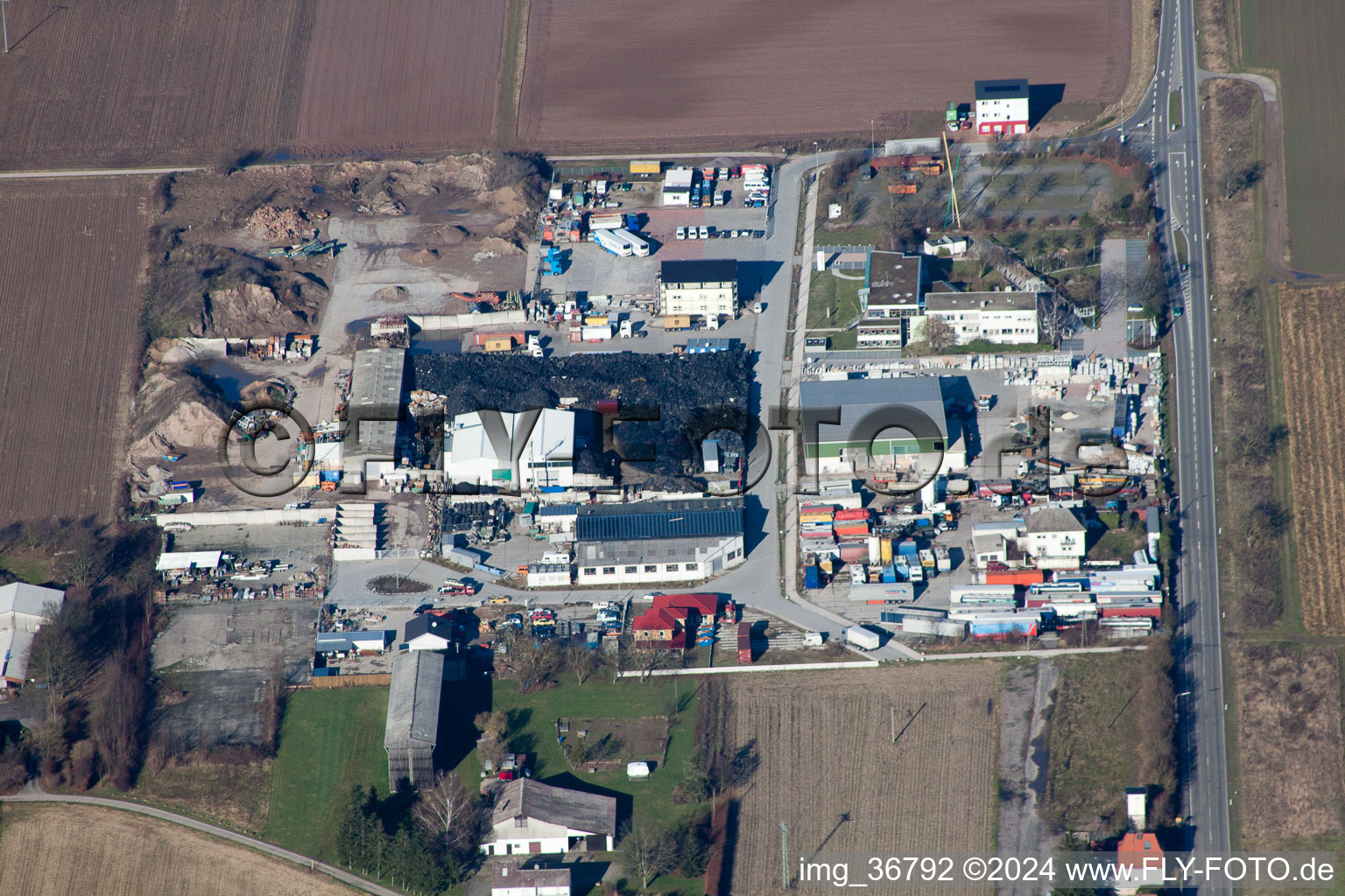 Schwegenheimer Strasse commercial area in Lingenfeld in the state Rhineland-Palatinate, Germany