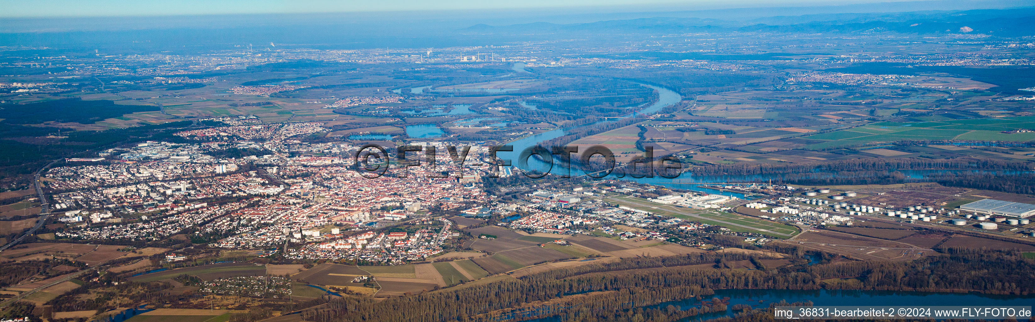 Panorama in Speyer in the state Rhineland-Palatinate, Germany