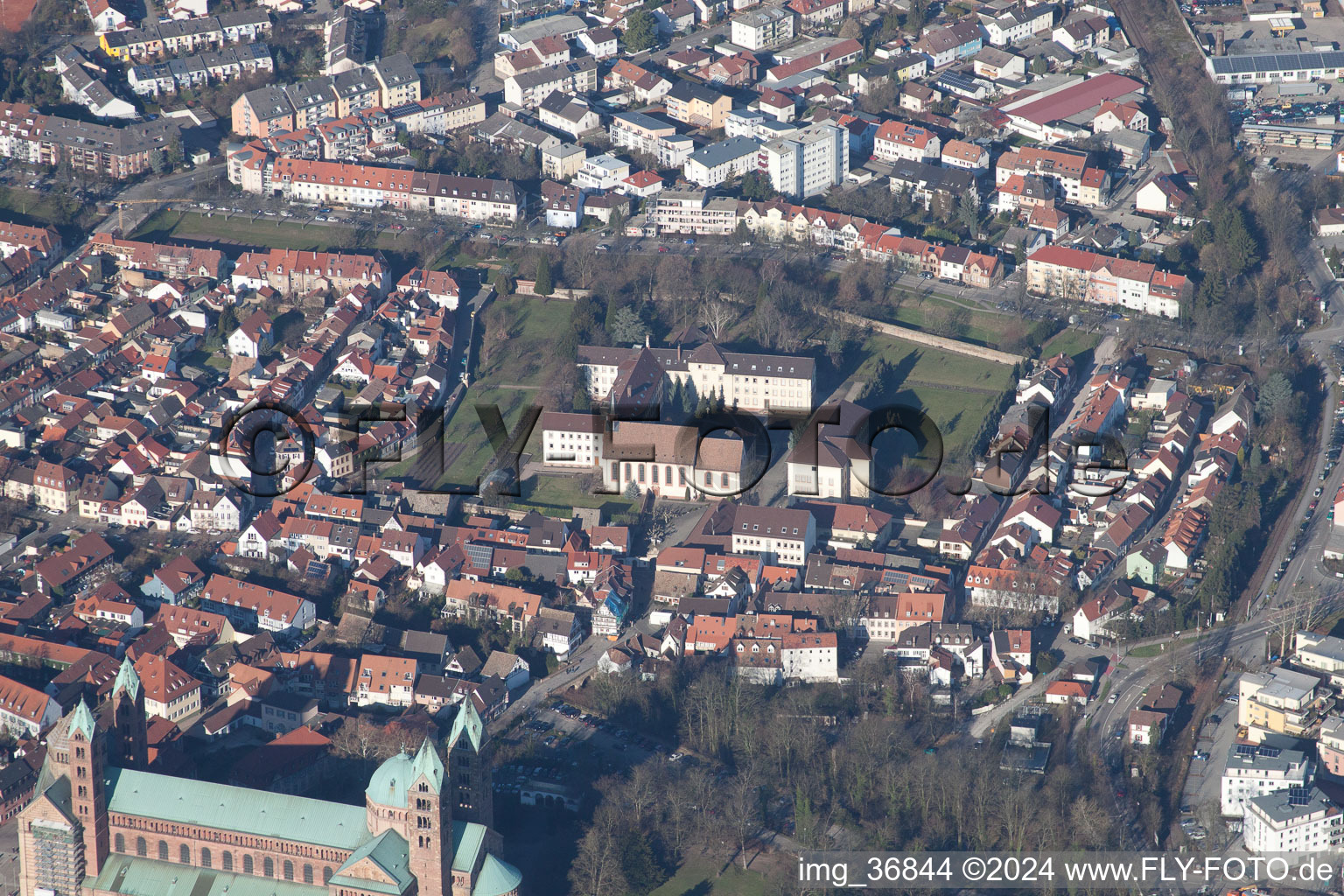 Oblique view of Speyer in the state Rhineland-Palatinate, Germany