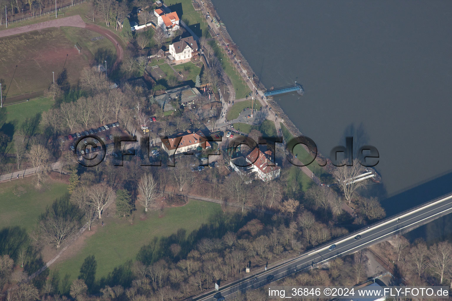 Speyer in the state Rhineland-Palatinate, Germany from above