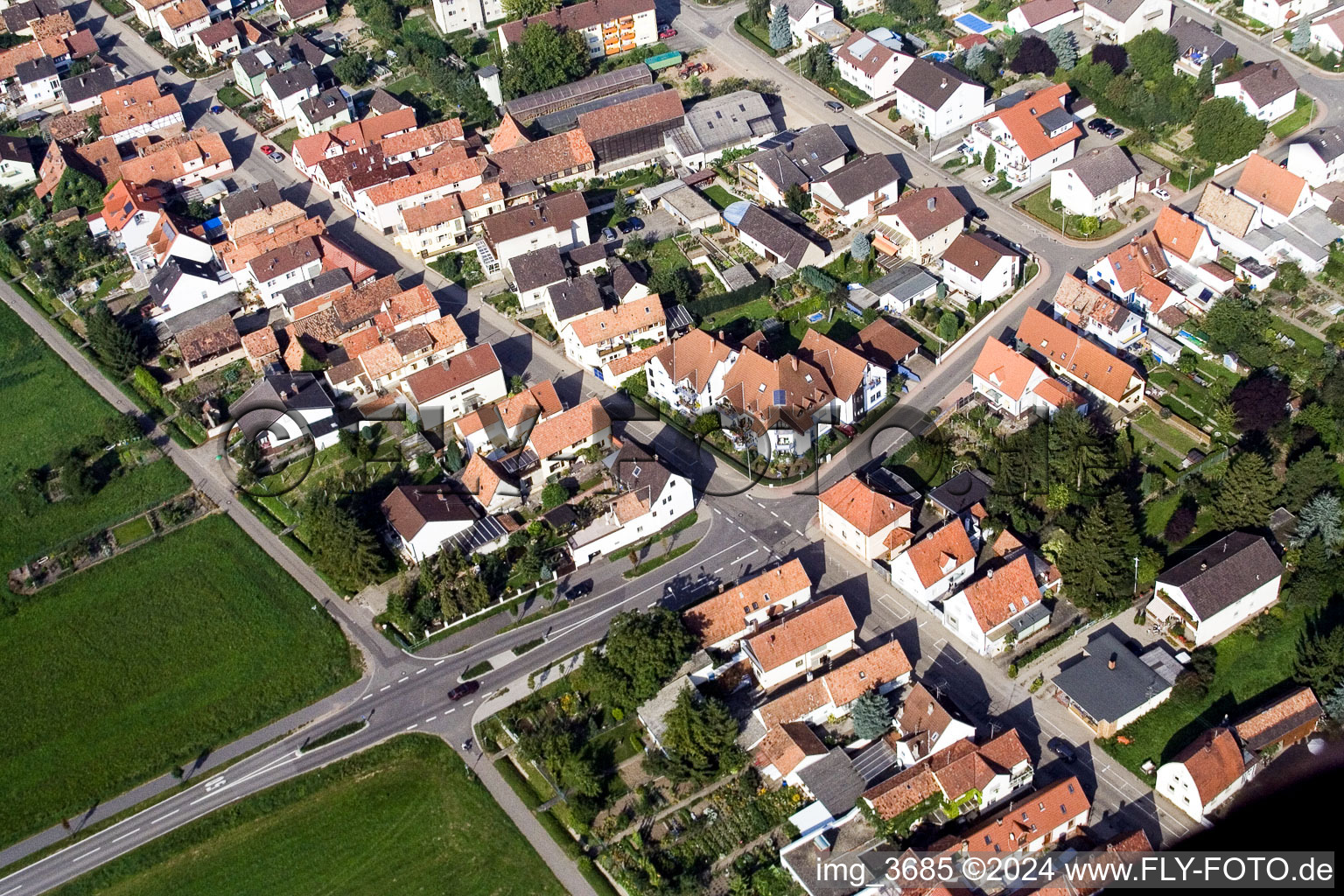 Saarstrasse x Hubweg in Kandel in the state Rhineland-Palatinate, Germany