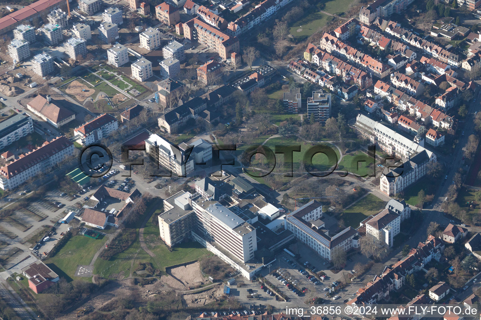 Speyer in the state Rhineland-Palatinate, Germany from a drone