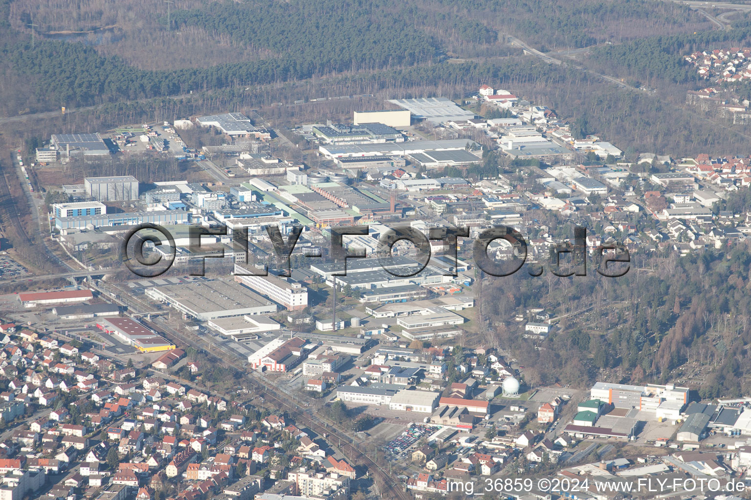 Aerial photograpy of Speyer in the state Rhineland-Palatinate, Germany