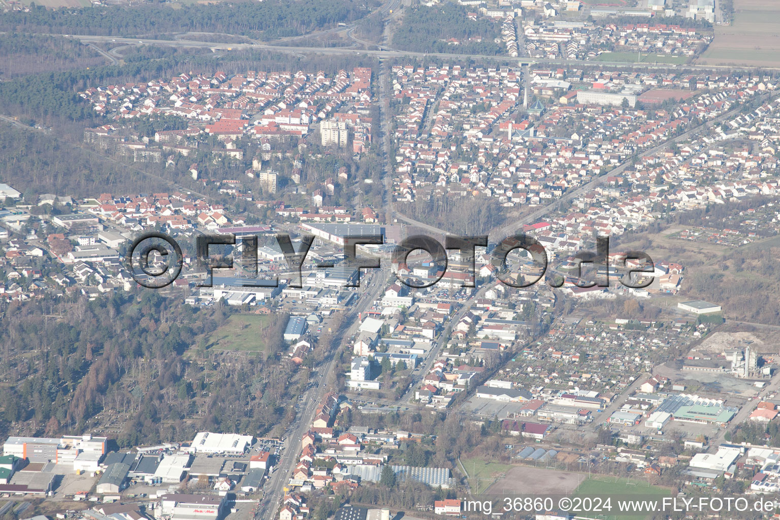 Oblique view of Speyer in the state Rhineland-Palatinate, Germany