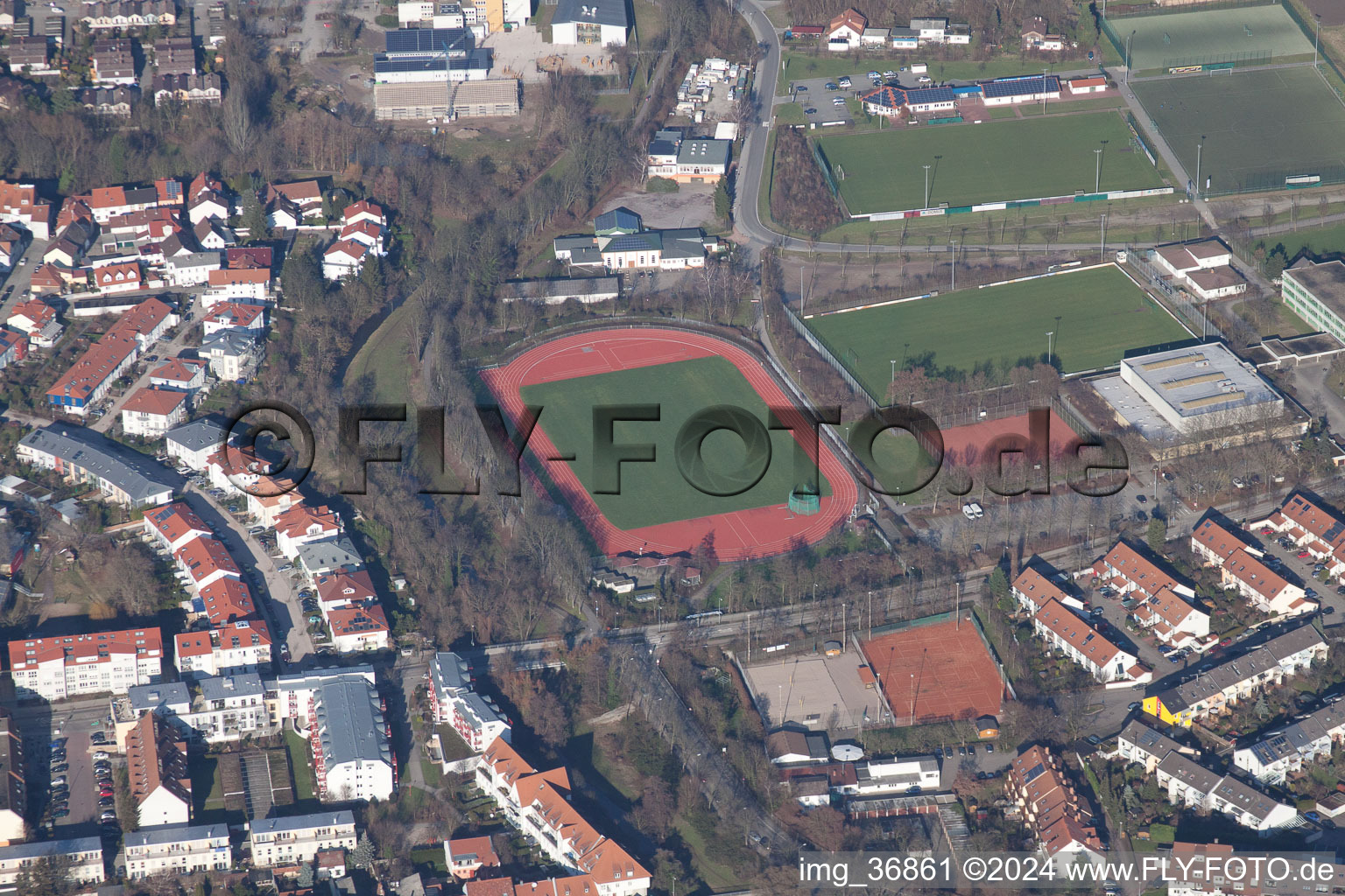 Speyer in the state Rhineland-Palatinate, Germany from above