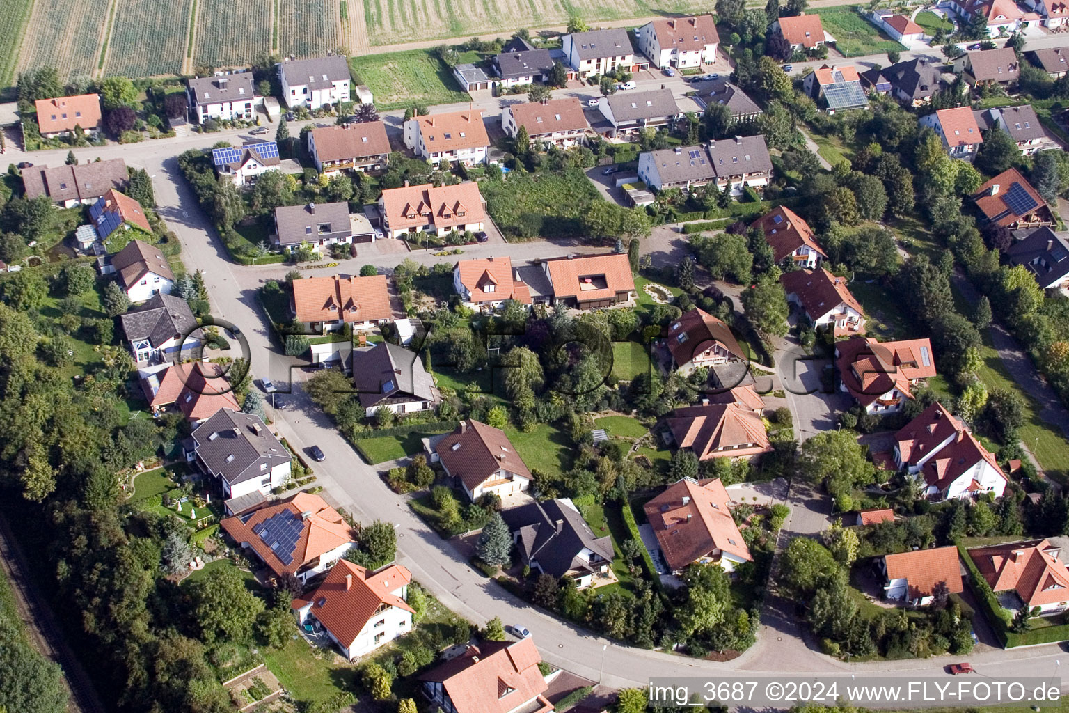 Castle Ring in Kandel in the state Rhineland-Palatinate, Germany seen from above