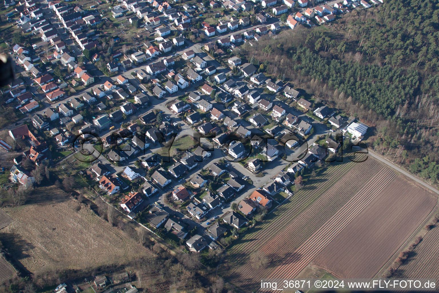 Dudenhofen in the state Rhineland-Palatinate, Germany from the drone perspective