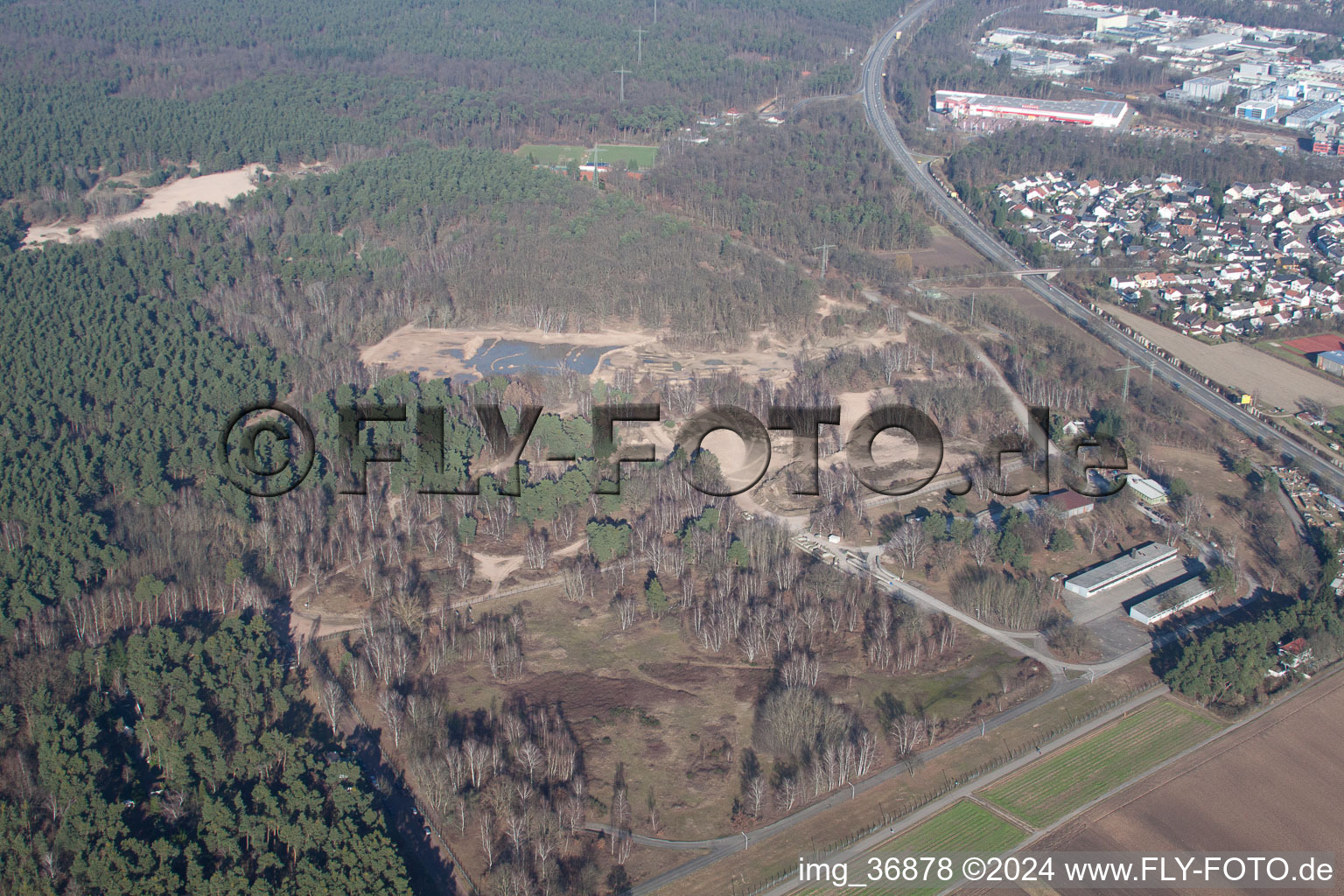 Dudenhofen in the state Rhineland-Palatinate, Germany seen from a drone