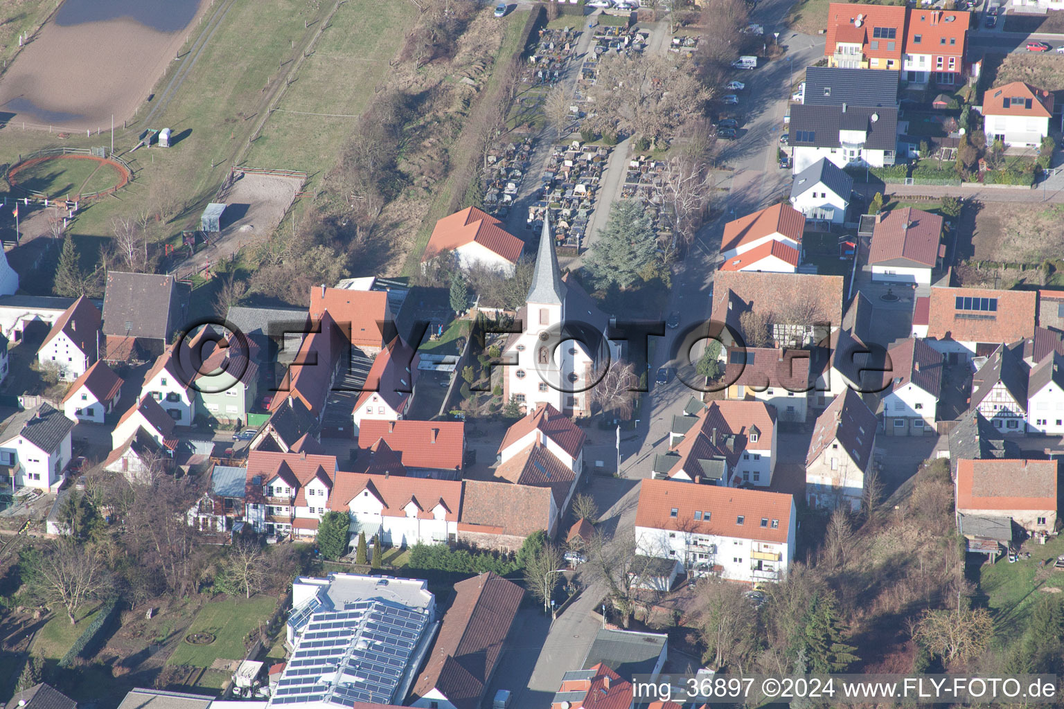 Catholic Church of St. Martin in Hanhofen in the state Rhineland-Palatinate, Germany