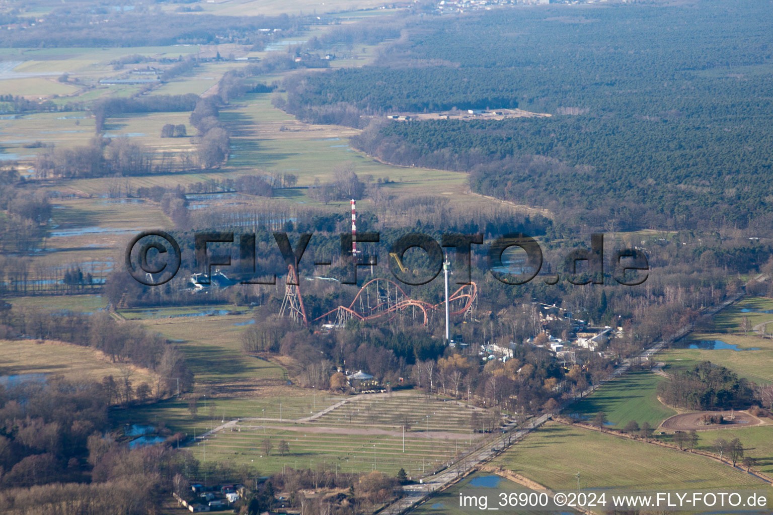 Holiday Park in Haßloch in the state Rhineland-Palatinate, Germany out of the air