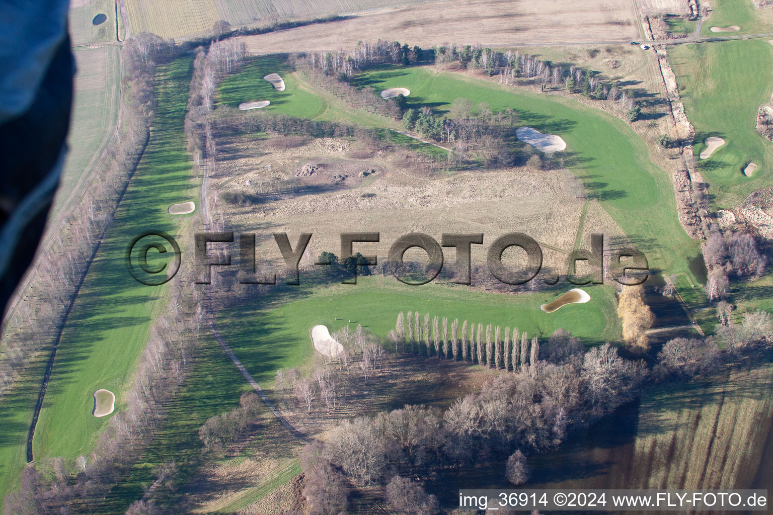 Aerial view of Golf Club Pfalz Neustadt ad Weinstraße eV in the district Geinsheim in Neustadt an der Weinstraße in the state Rhineland-Palatinate, Germany