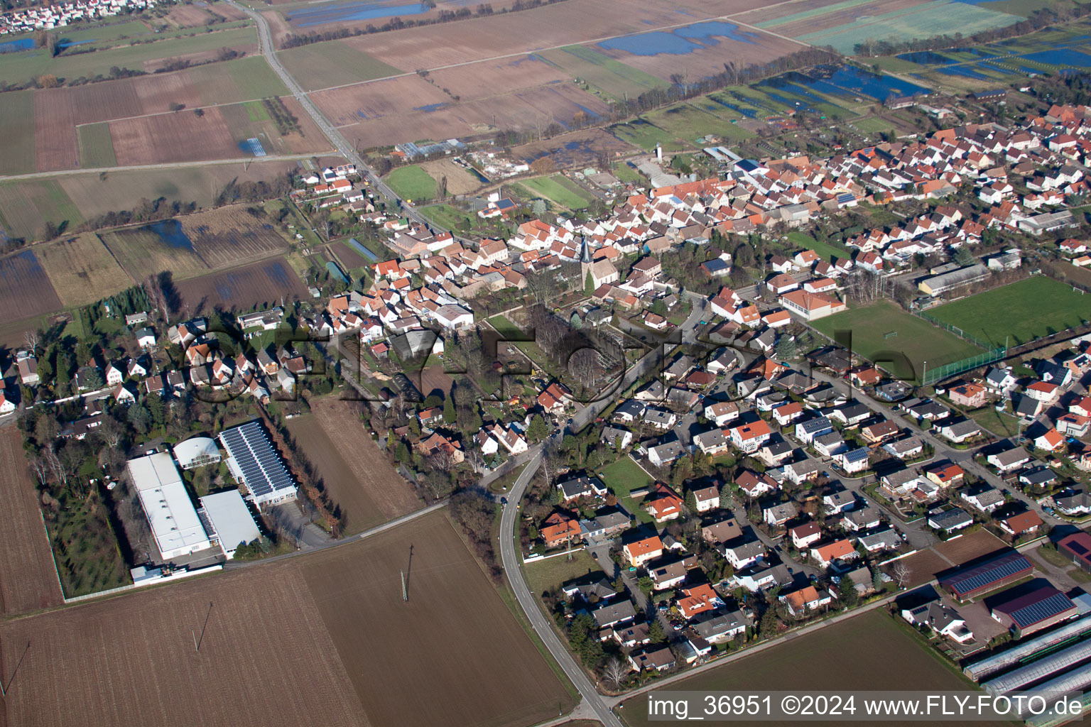 Gommersheim in the state Rhineland-Palatinate, Germany out of the air