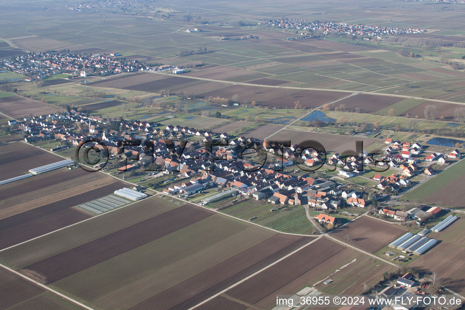 Drone image of Böbingen in the state Rhineland-Palatinate, Germany