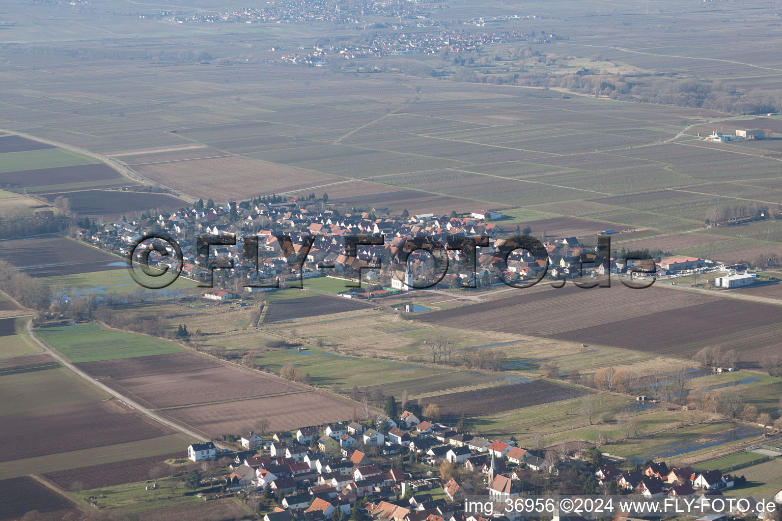 Altdorf in the state Rhineland-Palatinate, Germany seen from a drone