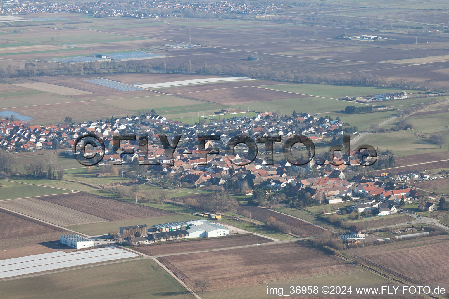 Böbingen in the state Rhineland-Palatinate, Germany from the drone perspective