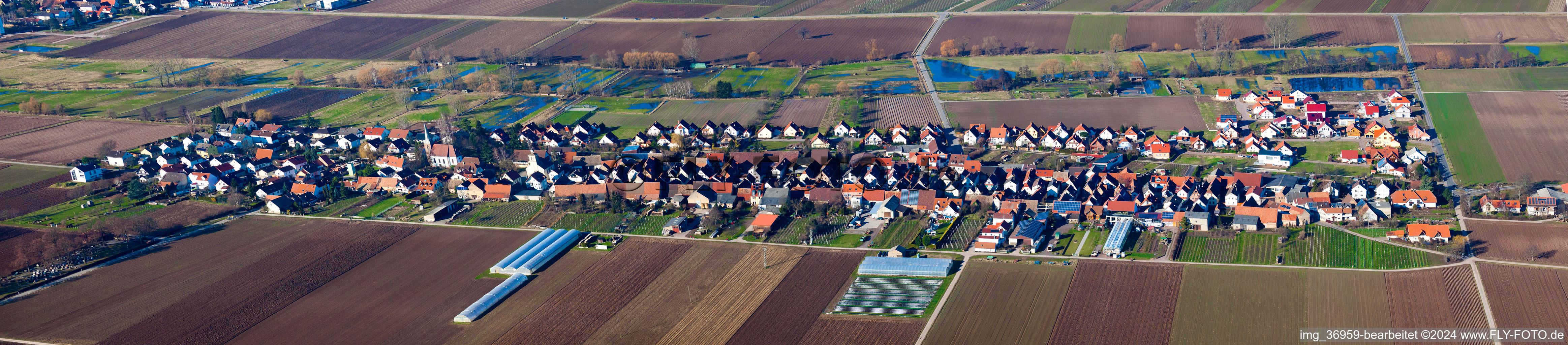 Panorama from the local area and environment in Boebingen in the state Rhineland-Palatinate