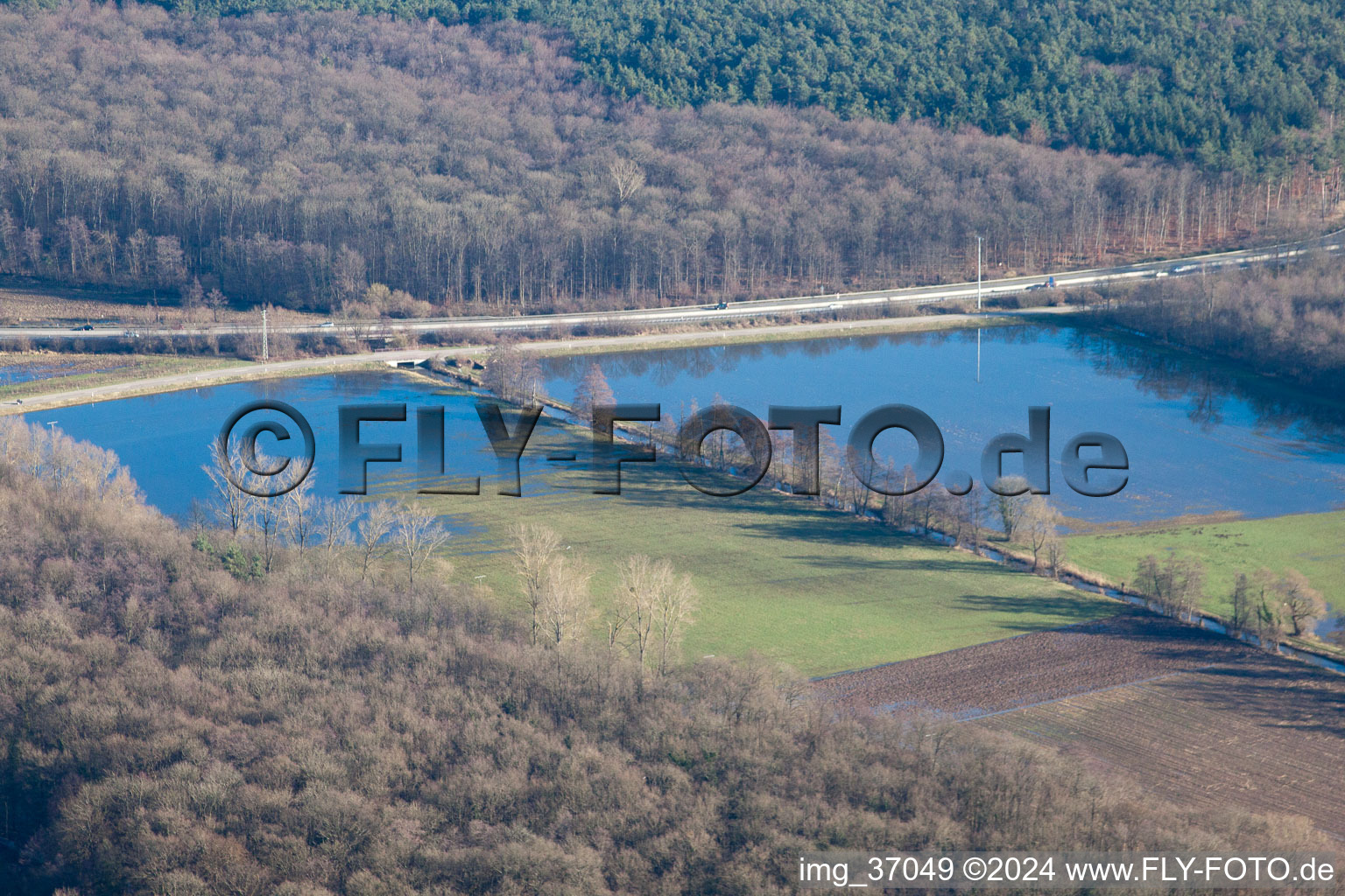 Otterbach meadows in Kandel in the state Rhineland-Palatinate, Germany