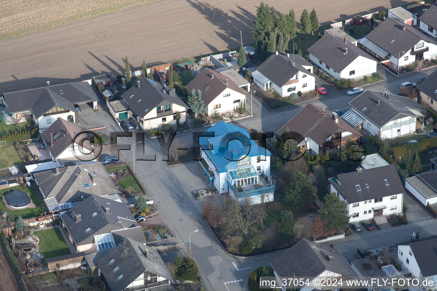 Aerial view of Pfalz Pharmacy in Kuhardt in the state Rhineland-Palatinate, Germany