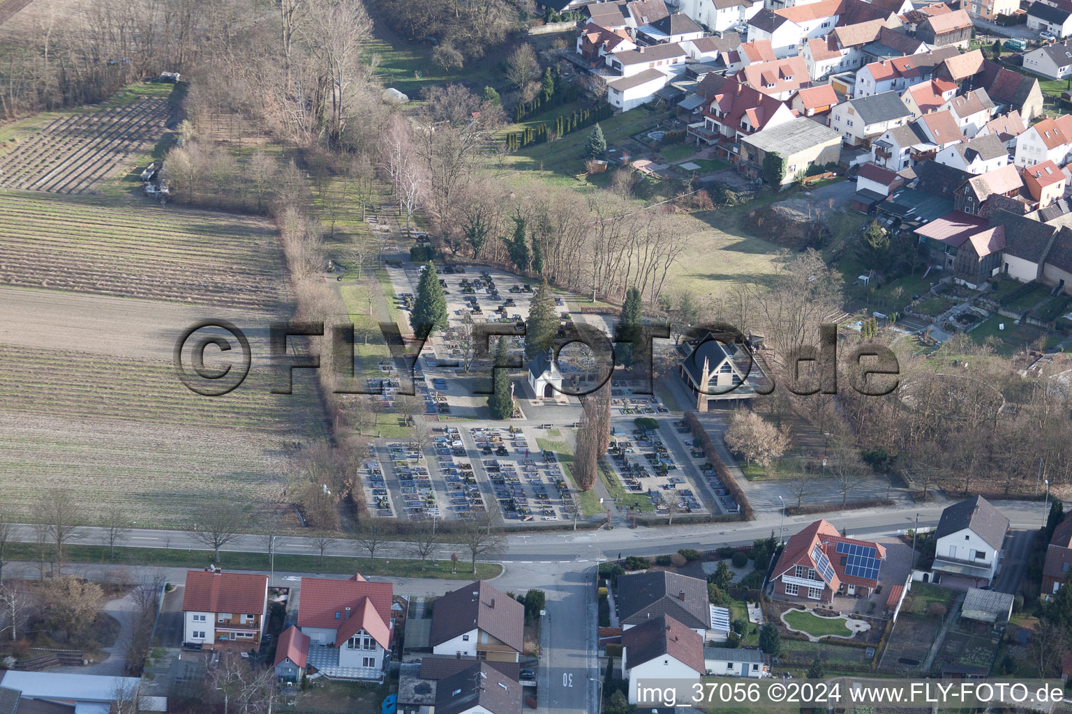 Cemetery in Kuhardt in the state Rhineland-Palatinate, Germany