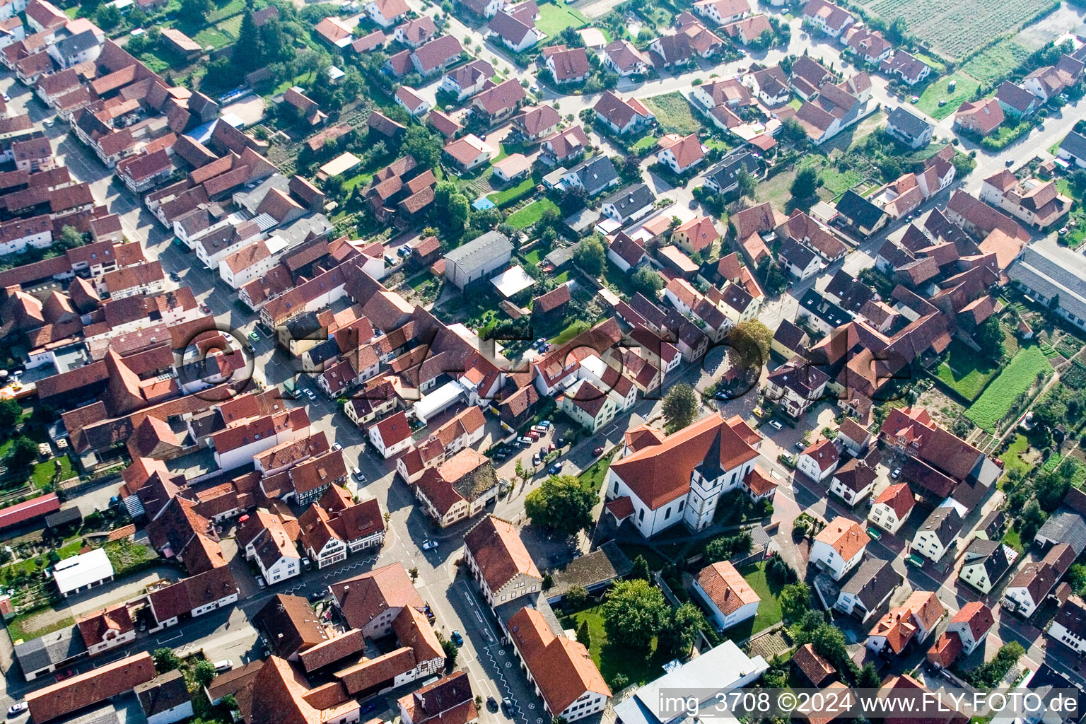 Bird's eye view of Hatzenbühl in the state Rhineland-Palatinate, Germany