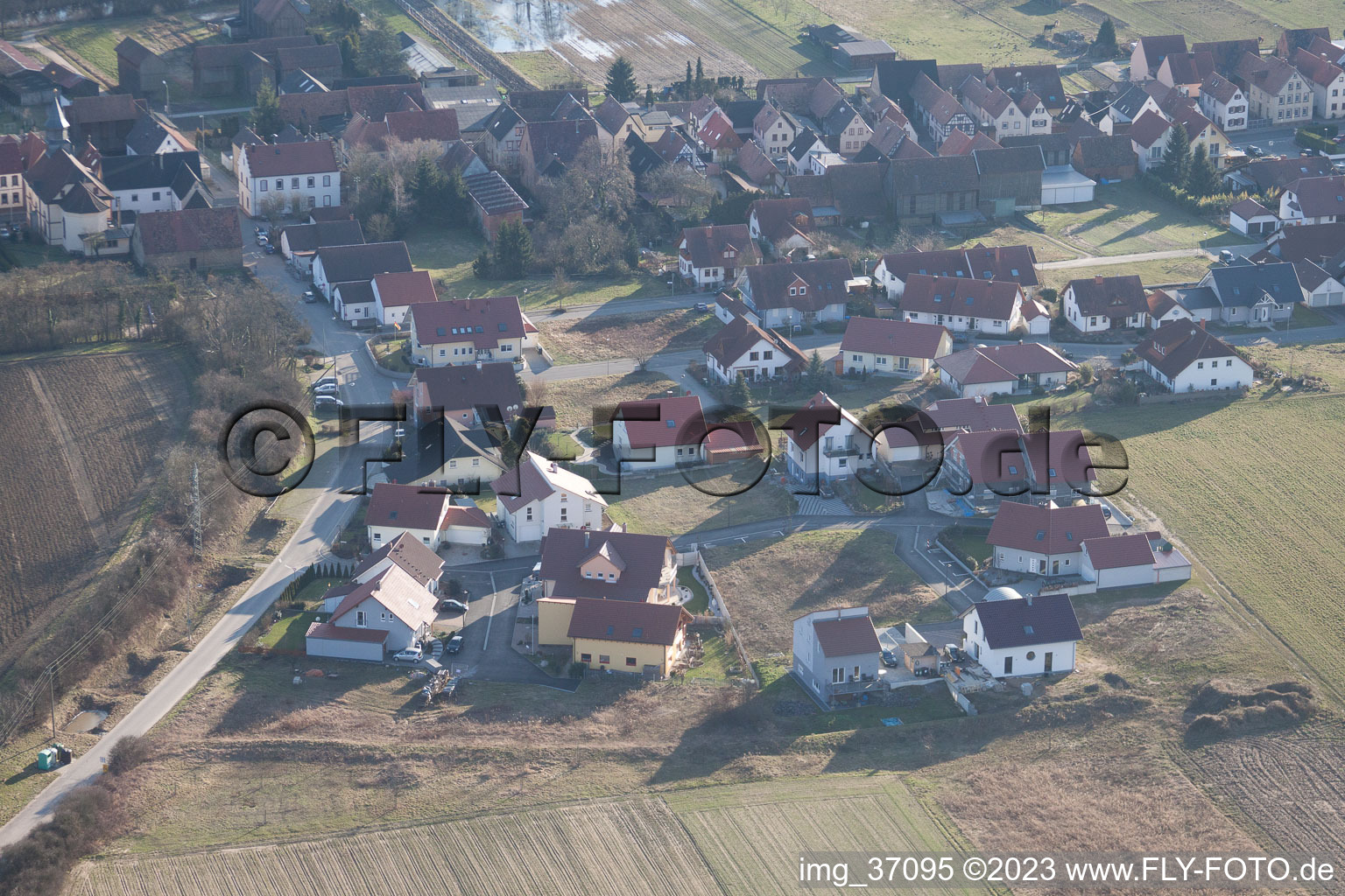 Herxheimweyher in the state Rhineland-Palatinate, Germany out of the air