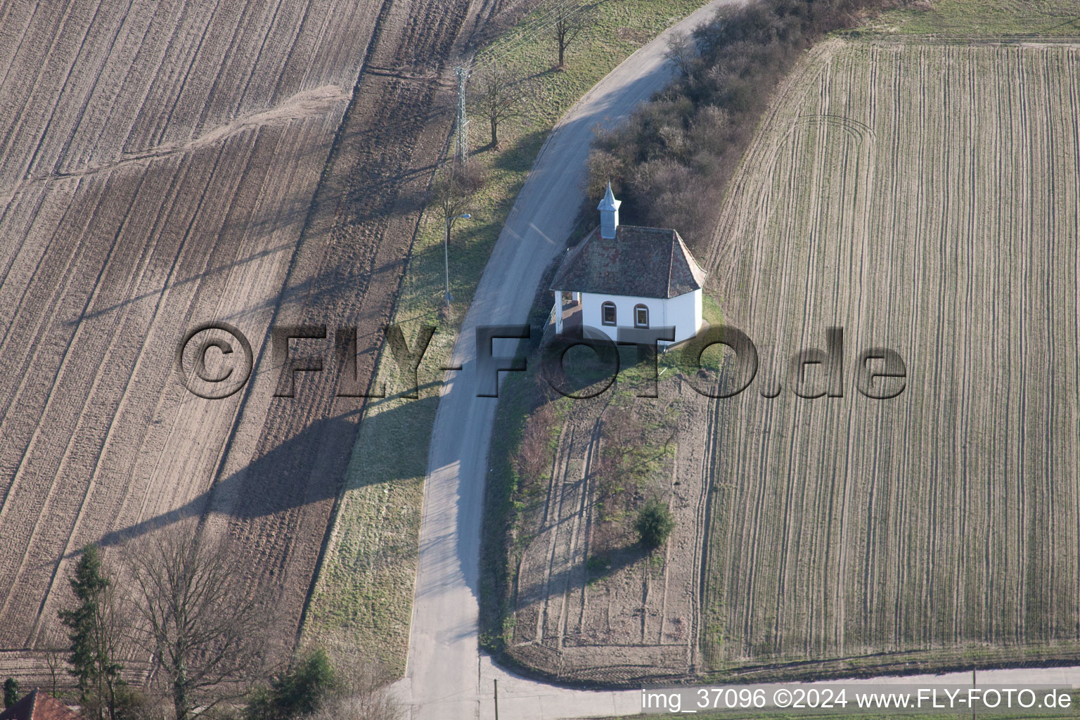 Poor Souls Chapel on Knittelsheimerstr in Herxheimweyher in the state Rhineland-Palatinate, Germany