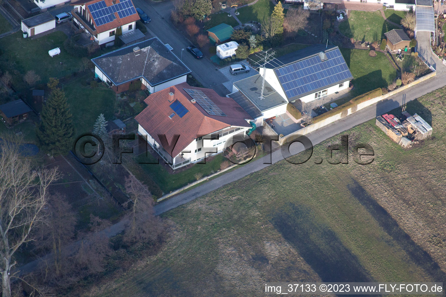 SW in the district Herxheim in Herxheim bei Landau in the state Rhineland-Palatinate, Germany out of the air