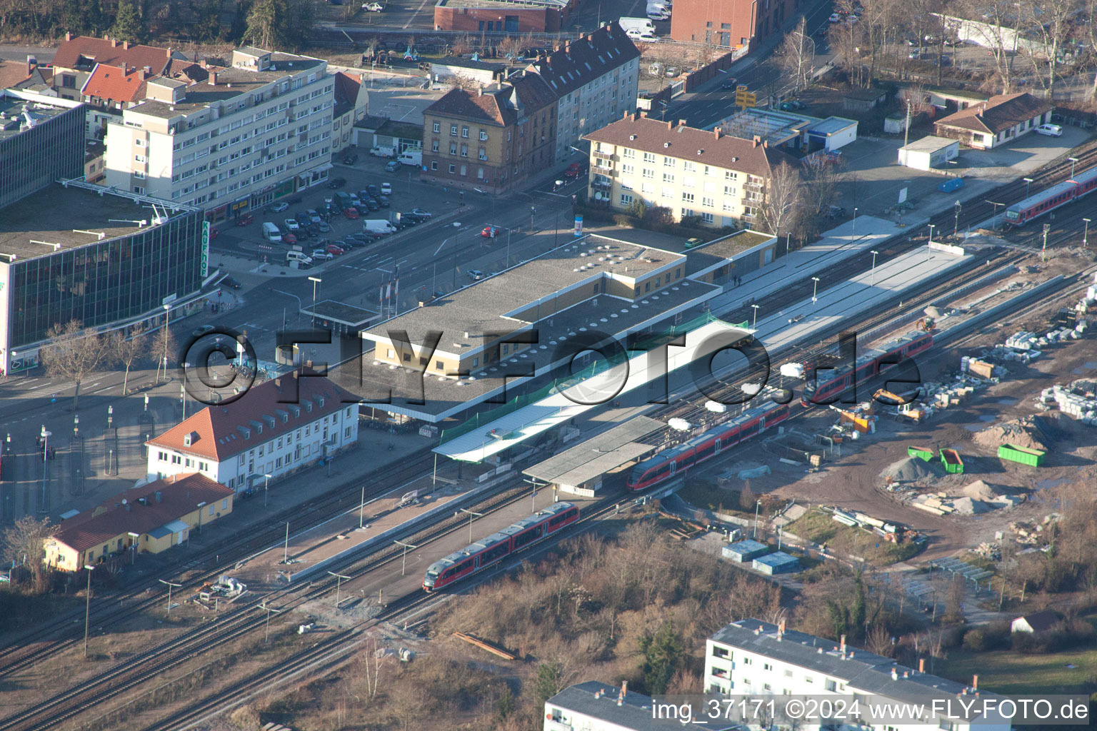 Railroad station in Landau in der Pfalz in the state Rhineland-Palatinate, Germany